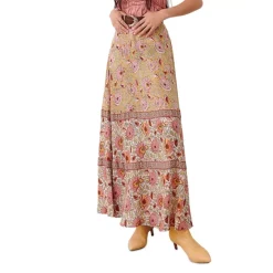 Flash Sale ⭐ Ba&sh Vanessa Printed Maxi 👗 Skirt Ochre 🌟