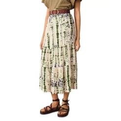 Cheap 🔔 Ba&sh Ihia Tiered Midi 👗 Skirt Off White 🛒