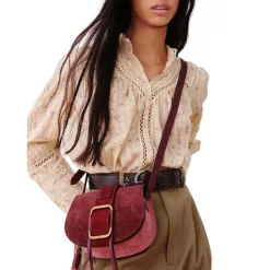 Hot Sale 😉 Ba&sh Haby Floral Print Lace Trim Blouse Cream 🔔 -ba&sh Sales Store unnamed file 1033