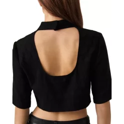 Cheap 🛒 Ba&sh Melior Cutout Back Crop Top Black 🎉 -ba&sh Sales Store unnamed file 1039