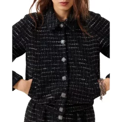 Budget 👍 Ba&sh Logan Tweed Jacket Black 🧨 -ba&sh Sales Store unnamed file 1063