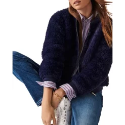 Flash Sale 🎁 Ba&sh Gaby Faux Fur Bomber Jacket Night Blue 😉 -ba&sh Sales Store unnamed file 1070