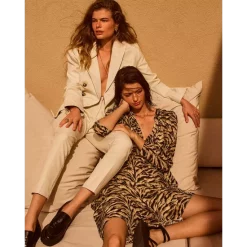 Best Pirce 🎁 Ba&sh Imany Animal Print 👗 Dress Beige 🤩 -ba&sh Sales Store unnamed file 1086