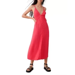 Best Sale ✔️ Ba&sh Flavia Strappy Midi 👗 Dress Pink ✨