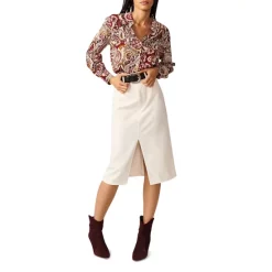 Flash Sale 😀 Ba&sh Zelie Paisley Print 👚 Shirt Off White ❤️ -ba&sh Sales Store unnamed file 110