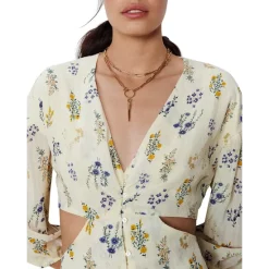 Hot Sale 🌟 Ba&sh Adele Knotted Waist Midi 👗 Dress Off White 🥰 -ba&sh Sales Store unnamed file 1133