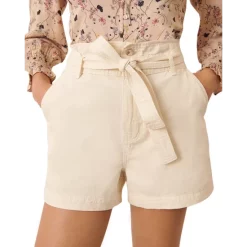 ba&sh Sales Store 12 Best deal ๐ Ba&sh Clark Belted Shorts Off White ๐งจ