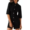 Cheap 👍 Ba&sh Koane Mini 👕 Shirt 👗 Dress Black 🥰 -ba&sh Sales Store unnamed file 141