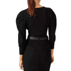 Deals ⌛ Ba&sh Boby Puff Sleeve Sweater Black 👍 -ba&sh Sales Store unnamed file 164