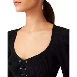 Deals ⌛ Ba&sh Boby Puff Sleeve Sweater Black 👍 -ba&sh Sales Store unnamed file 166