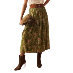 ba&sh Sales Store 30 New ๐ Ba&sh Raya Tiered Midi ๐ Skirt Green ๐