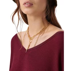 Cheapest 🌟 Ba&sh Elsy Button Back Sweater Burgundy 🎉 -ba&sh Sales Store unnamed file 178