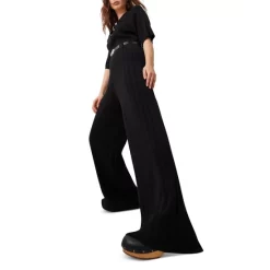 Budget 🤩 Ba&sh Erwan Ribbed Flare Pants Black ⌛ -ba&sh Sales Store unnamed file 182