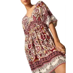 New ❤️ Ba&sh Zelda Border Print 👗 Dress Black ⌛ -ba&sh Sales Store unnamed file 189