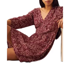 Best Pirce 🌟 Ba&sh Lia Abstract Print 👗 Dress Raisin 😉 -ba&sh Sales Store unnamed file 199