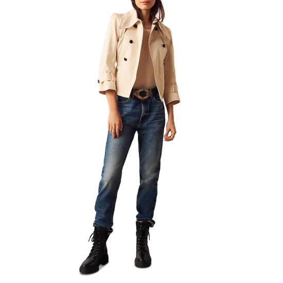 Outlet โญ Ba&sh Baila Cropped Trench ๐งฅ Coat Beige โ๏ธ 5 Outlet โญ Ba&sh Baila Cropped Trench ๐งฅ Coat Beige โ๏ธ - Image 3