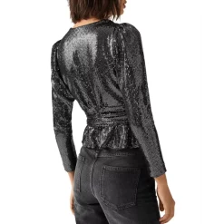 Budget ๐ Ba&sh Mae Sequined Peplum Top Black ๐งจ 8 Budget ๐ Ba&sh Mae Sequined Peplum Top Black ๐งจ -ba&sh Sales Store unnamed file 234