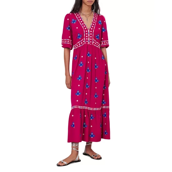 Best Sale ๐ Ba&sh Java Embroidered Midi ๐ Dress Fuchsia ๐ 3 Best Sale ๐ Ba&sh Java Embroidered Midi ๐ Dress Fuchsia ๐