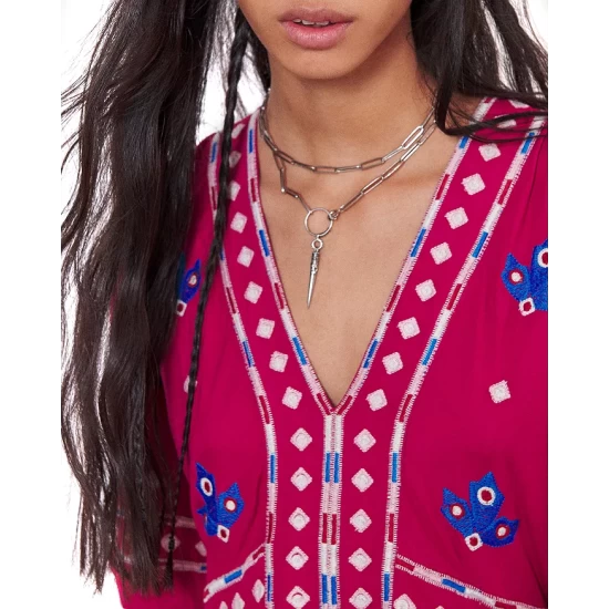 Best Sale ๐ Ba&sh Java Embroidered Midi ๐ Dress Fuchsia ๐ 5 Best Sale ๐ Ba&sh Java Embroidered Midi ๐ Dress Fuchsia ๐ - Image 3