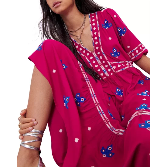 Best Sale ๐ Ba&sh Java Embroidered Midi ๐ Dress Fuchsia ๐ 6 Best Sale ๐ Ba&sh Java Embroidered Midi ๐ Dress Fuchsia ๐ - Image 4