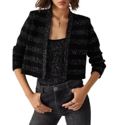 Best reviews of ๐คฉ Ba&sh Trevis Sequin Stripe Cropped Cardigan Black โ๏ธ