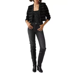 Best reviews of 🤩 Ba&sh Trevis Sequin Stripe Cropped Cardigan Black ✔️ -ba&sh Sales Store unnamed file 246