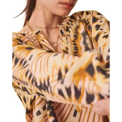 Brand new 👏 Ba&sh Calysta Graphic Print Blouse Beige 🎉 -ba&sh Sales Store unnamed file 290