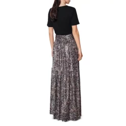 Top 10 ✔️ Ba&sh Gabriel Printed Tiered 👗 Skirt Black ⌛ -ba&sh Sales Store unnamed file 296