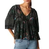 Promo 🧨 Ba&sh Zarry V Neck Paisley Print Top Black ⌛ -ba&sh Sales Store unnamed file 299