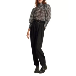 Flash Sale 🧨 Ba&sh Baldwin Printed V Back Blouse Noir 🧨 -ba&sh Sales Store unnamed file 316