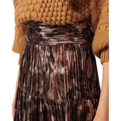 Cheapest ⌛ Ba&sh Poly Pleated Metallic Midi 👗 Skirt Purple ✨ -ba&sh Sales Store unnamed file 324