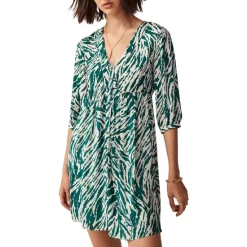 Buy 😀 Ba&sh Vuzy Animal Print Mini 👗 Dress Green ✨ -ba&sh Sales Store unnamed file 349