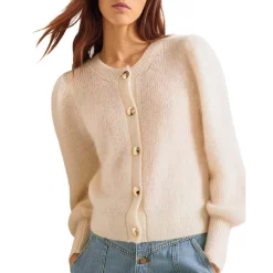 New 🤩 Ba&sh Baylor Cardigan Sweater Ecru 👏