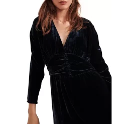 Cheap 🤩 Ba&sh Velvet 👗 Dress Bleunuit 😉 -ba&sh Sales Store unnamed file 373