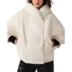 Budget 👏 Ba&sh Kali Hooded 🧥 Coat Off White 😀