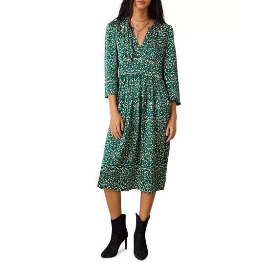 Best Sale ๐ Ba&sh Esmee Printed Midi ๐ Dress Green โ๏ธ 7 Best Sale ๐ Ba&sh Esmee Printed Midi ๐ Dress Green โ๏ธ - Image 5