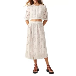 Deals 🔔 Ba&sh Anira Eyelet Midi 👗 Skirt Off White ⌛ -ba&sh Sales Store unnamed file 416