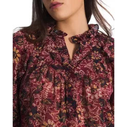 Hot Sale ❤️ Ba&sh Gaelle Blouse Bordeaux 👍 -ba&sh Sales Store unnamed file 424