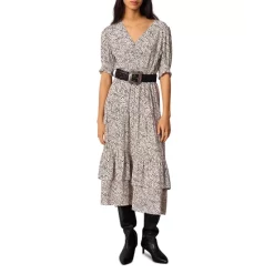 Best deal ⭐ Ba&sh Ivika Midi 👗 Dress Black 🤩