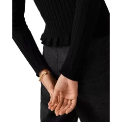 Flash Sale 🤩 Ba&sh Gusso Ribbed Sweater Black 👍 -ba&sh Sales Store unnamed file 452