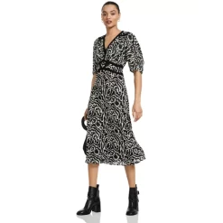 Buy 👏 Ba&sh Adore Textured V-neck 👗 Dress - 150th Anniversary Exclusive Black 😉