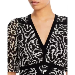 Buy 👏 Ba&sh Adore Textured V-neck 👗 Dress - 150th Anniversary Exclusive Black 😉 -ba&sh Sales Store unnamed file 468