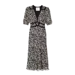 Buy 👏 Ba&sh Adore Textured V-neck 👗 Dress - 150th Anniversary Exclusive Black 😉 -ba&sh Sales Store unnamed file 470