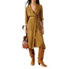 Coupon ✔️ Ba&sh Aime Midi Wrap 👗 Dress Camel ❤️ -ba&sh Sales Store unnamed file 527