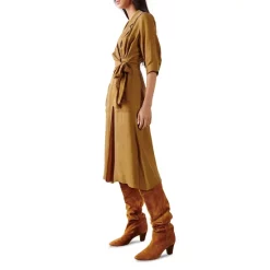 Coupon ✔️ Ba&sh Aime Midi Wrap 👗 Dress Camel ❤️ -ba&sh Sales Store unnamed file 529