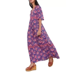 Best Pirce ⌛ Ba&sh Vally Slit Back Maxi 👗 Dress Fuchsia 😀 -ba&sh Sales Store unnamed file 582