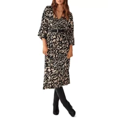 Best Pirce 👏 Ba&sh Goa Graphic Print Midi 👗 Dress Black 🔥 -ba&sh Sales Store unnamed file 605