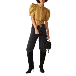 Budget ⭐ Ba&sh Dean Puffed Sleeve Top Black ⭐ -ba&sh Sales Store unnamed file 632