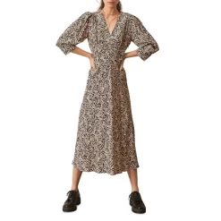 Best Pirce 🤩 Ba&sh Loa Midi 👗 Dress Black ✨