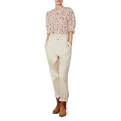 Best Pirce 🛒 Ba&sh Blouna Cotton Printed Top Nude 😍 -ba&sh Sales Store unnamed file 640